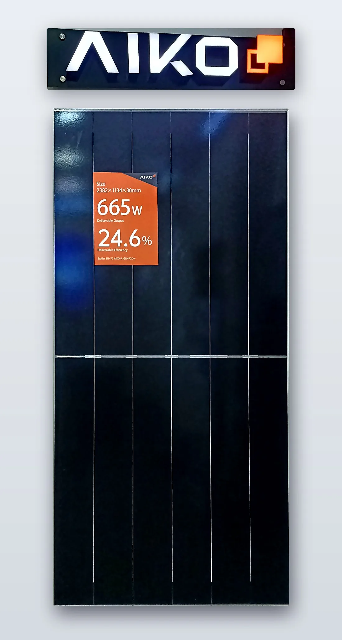 AIKO 665W High-Efficiency Solar Panel (photo of the actual 665w module)